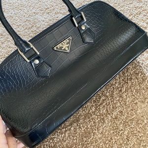 Black Faux leather satchel bag